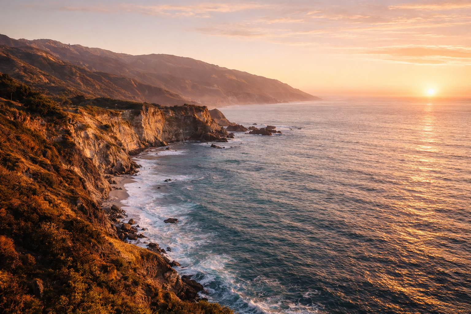 ビッグサーの夕景