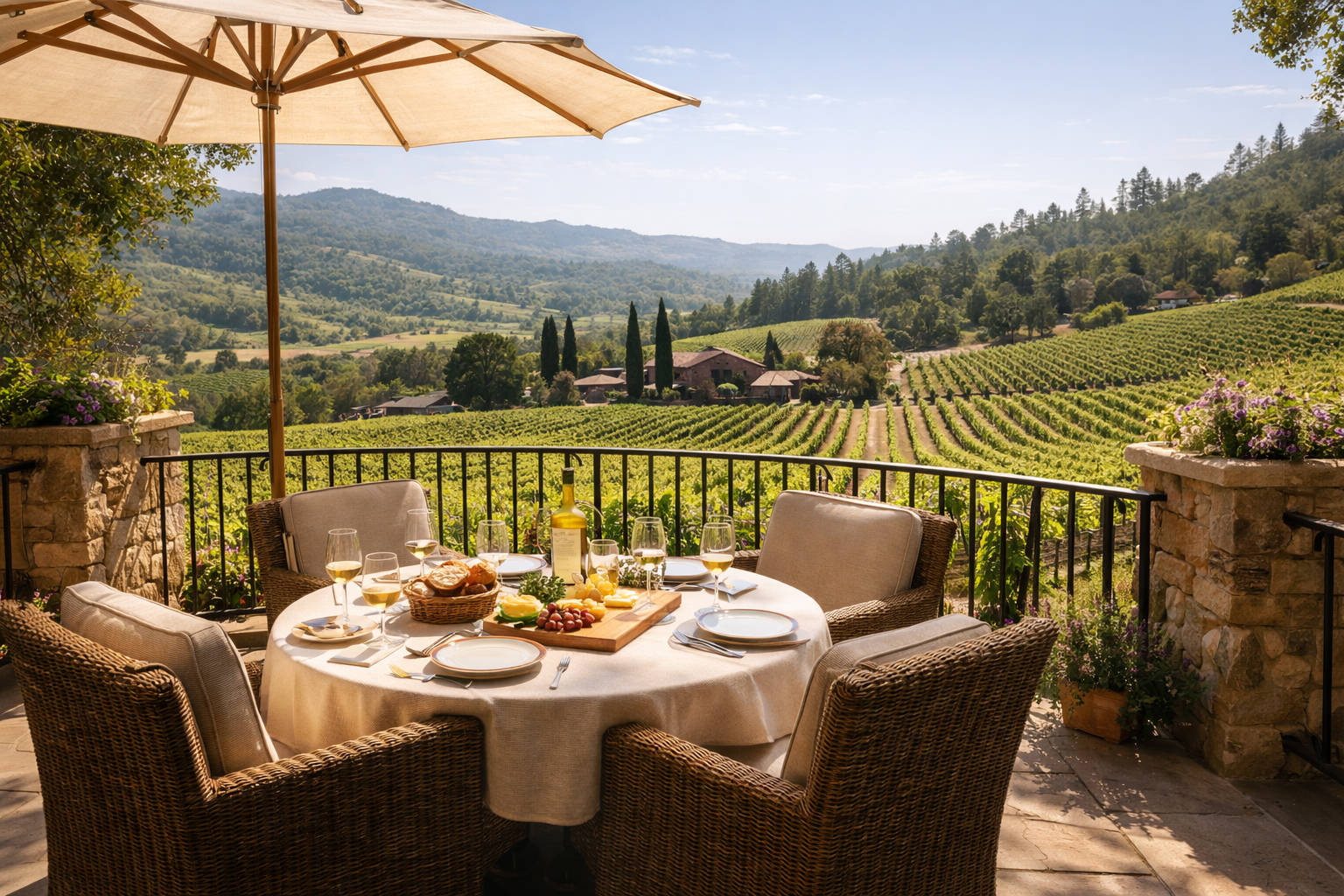 ワインカントリーの昼