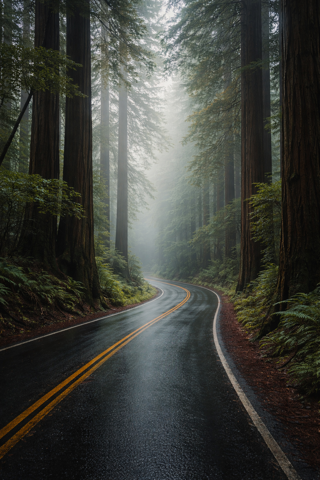 Northern California coast and forest mood